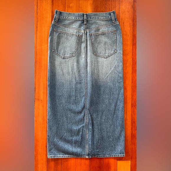 NWOT Madewell Denim Mid-Rise Maxi Skirt in Pratt Wash - Size 25 - Picture 10 of 10